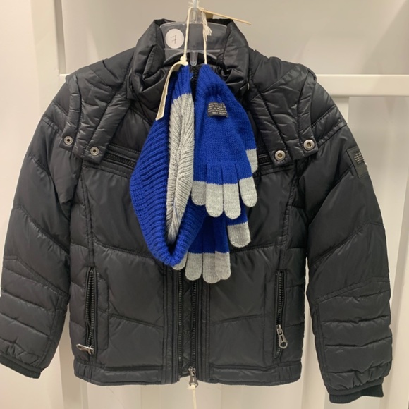 Diesel down filled boys puffer jacket black - Picture 5 of 6